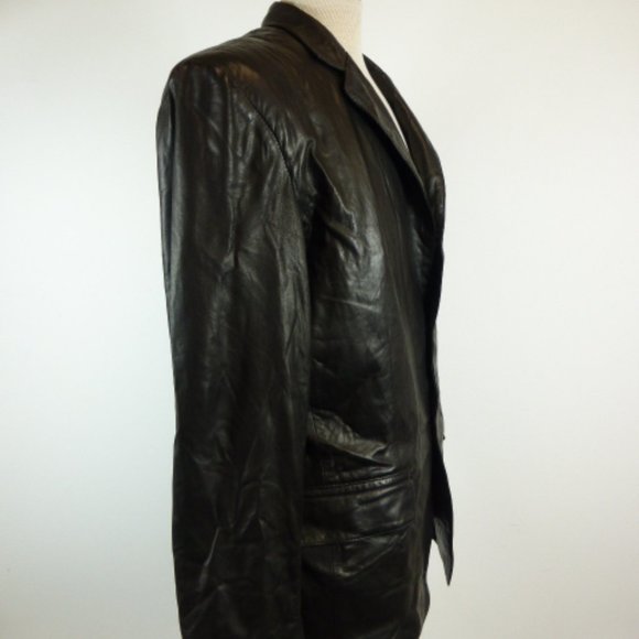 Remy Leather Jackets & Coats Remy Black Fine Leather Jacket Blazer